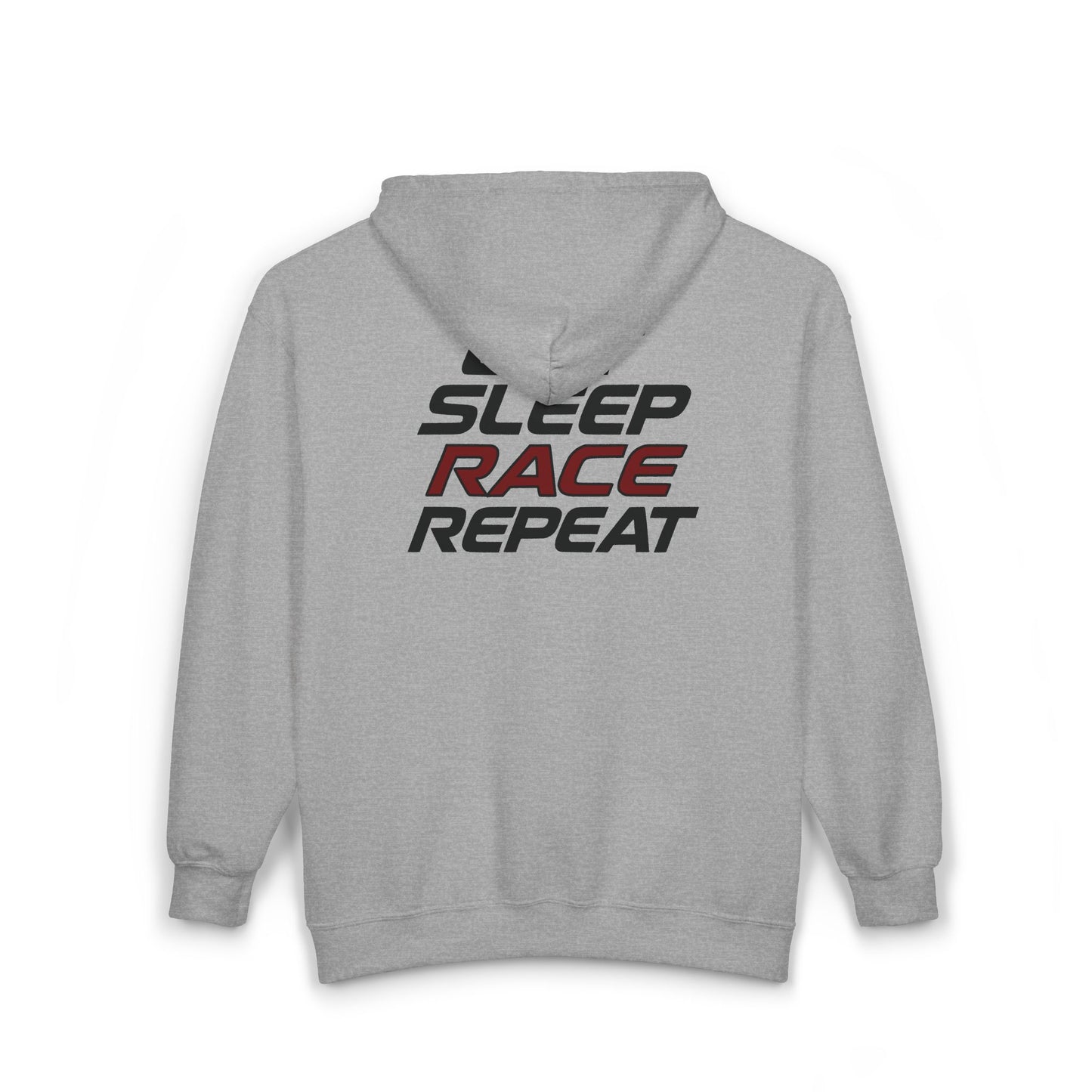 RaceCraft “Eat Sleep Race Repeat” Zip Hoodie | Motorsport Lifestyle
