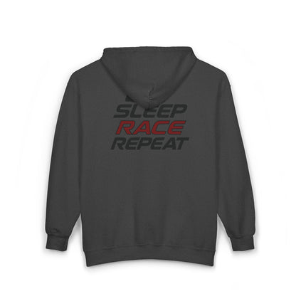 RaceCraft “Eat Sleep Race Repeat” Zip Hoodie | Motorsport Lifestyle