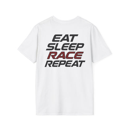RaceCraft3D Eat Sleep Race Repeat T-Shirt | Racing & Sim Racing Apparel