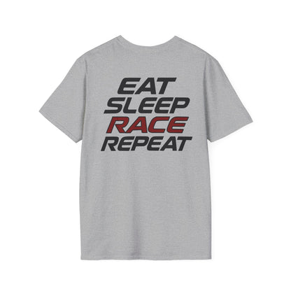 RaceCraft3D Eat Sleep Race Repeat T-Shirt | Racing & Sim Racing Apparel