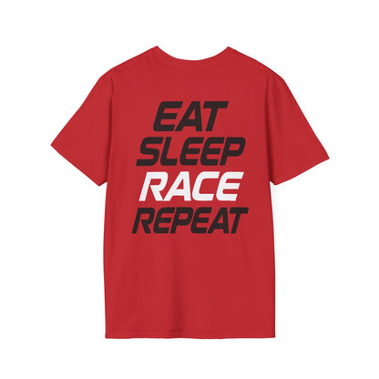 RaceCraft3D Eat Sleep Race Repeat T-Shirt | Racing & Sim Racing Apparel