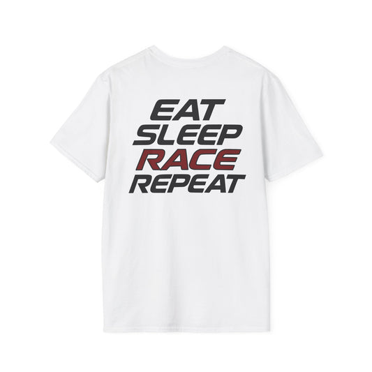 RaceCraft “Eat Sleep Race Repeat” T-Shirt | Racing & Sim Racing Apparel
