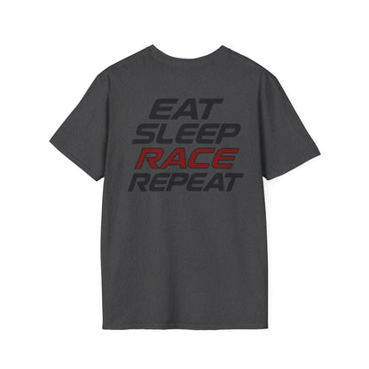 RaceCraft3D Eat Sleep Race Repeat T-Shirt | Racing & Sim Racing Apparel